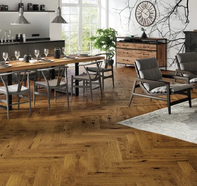 Stejar Brown Sugar Herringbone 130